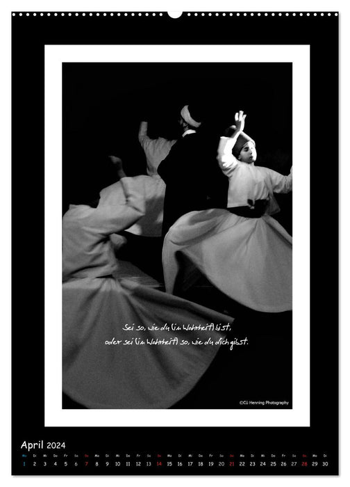 Mevlana's tanzende Derwische und seine Weisheiten (CALVENDO Wandkalender 2024)