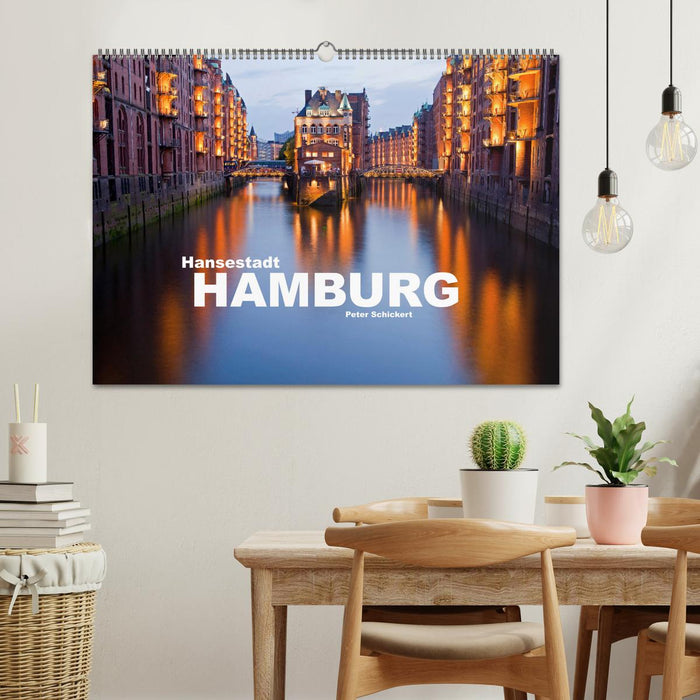 Ville hanséatique de Hambourg (calendrier mural CALVENDO 2024) 