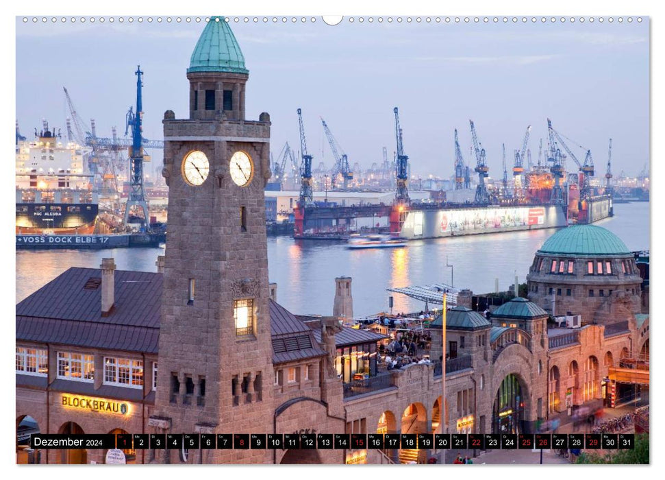 Hanseatic City of Hamburg (CALVENDO wall calendar 2024) 