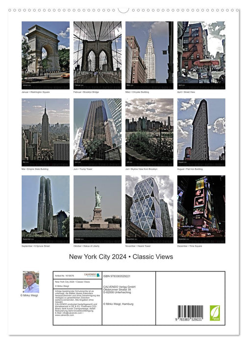 New York City 2024 • Vues classiques (Calvendo Premium Wall Calendar 2024) 