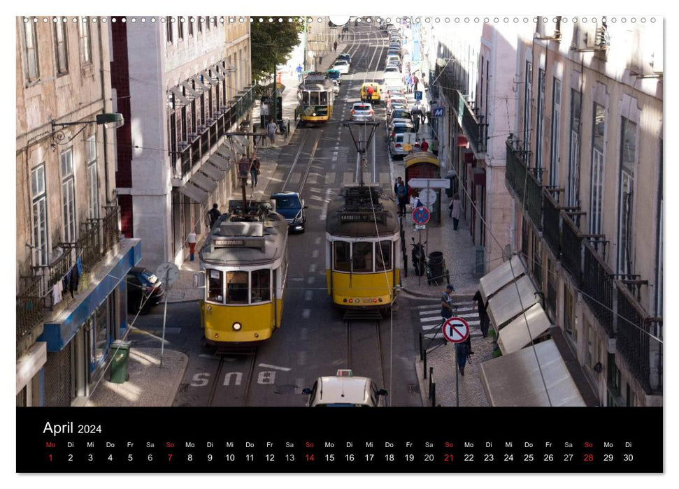 By tram through Lisbon (CALVENDO wall calendar 2024) 