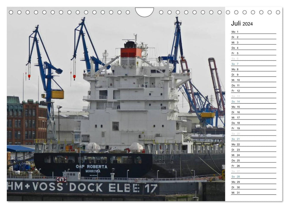 Hafen Hamburg (CALVENDO Wandkalender 2024)