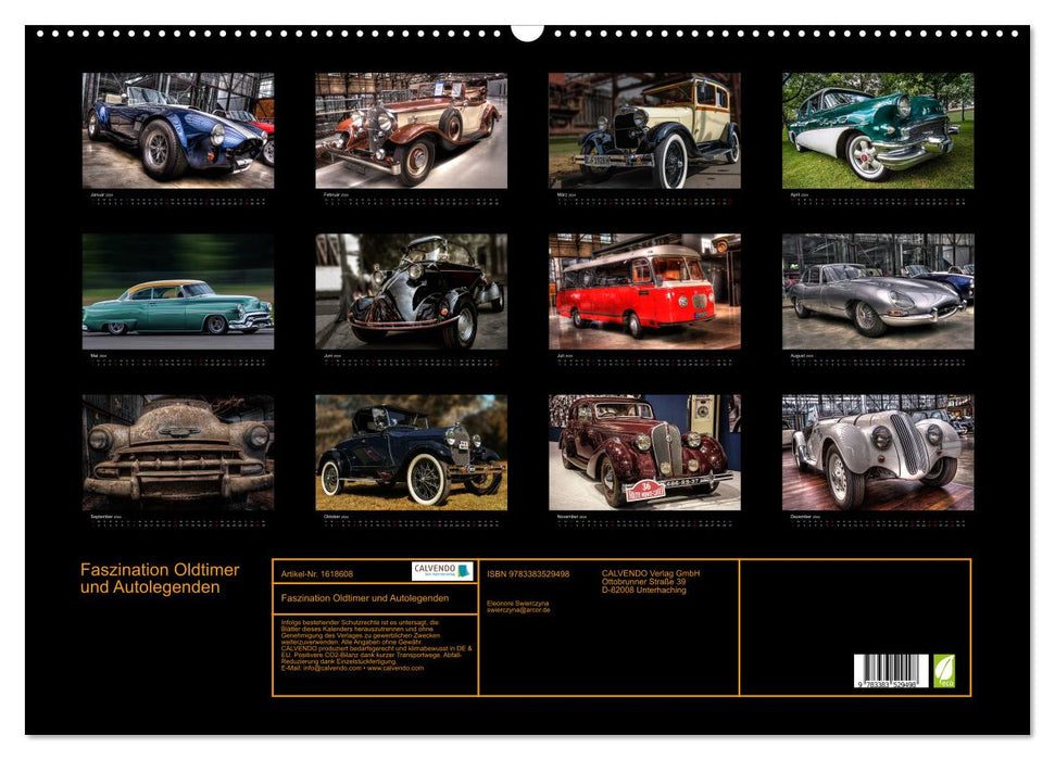 Fascination with classic cars and car legends (CALVENDO wall calendar 2024) 