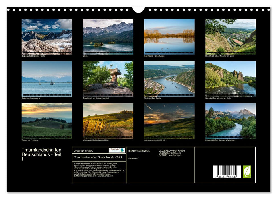 Dream landscapes of Germany - Part I (CALVENDO wall calendar 2024) 