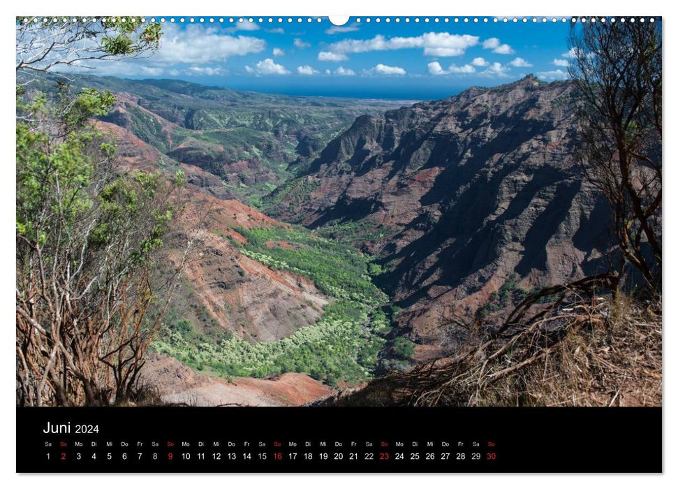 Hawaï - Kauai (Calendrier mural CALVENDO 2024) 