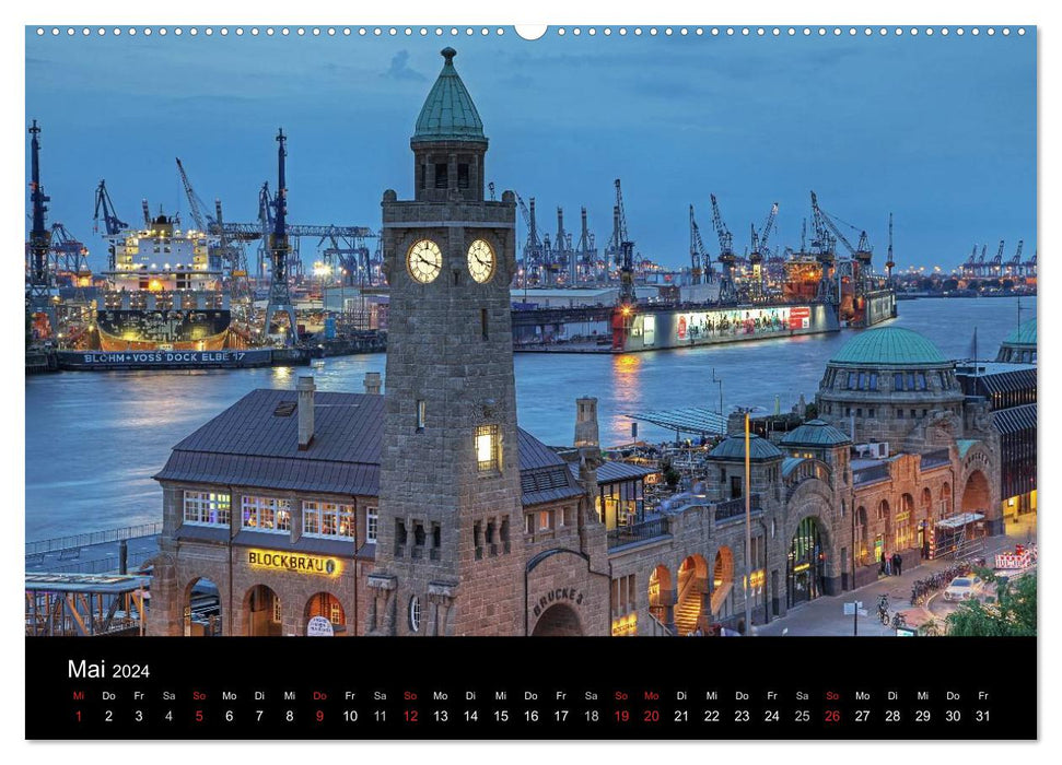 Hamburger Hafen (CALVENDO Wandkalender 2024)