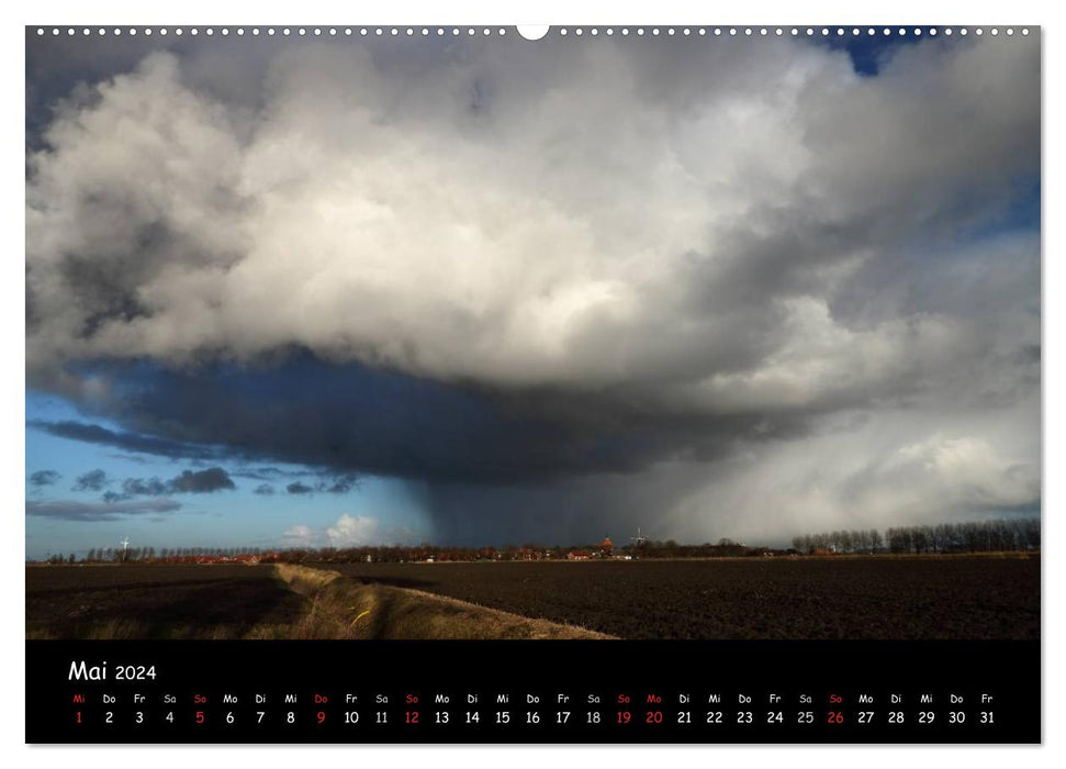 East Frisia - country and weather (CALVENDO wall calendar 2024) 