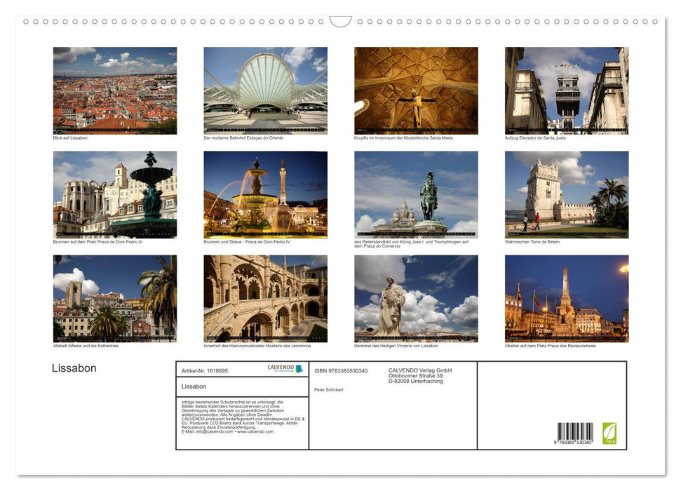 Lissabon - Portugal (CALVENDO Wandkalender 2024)