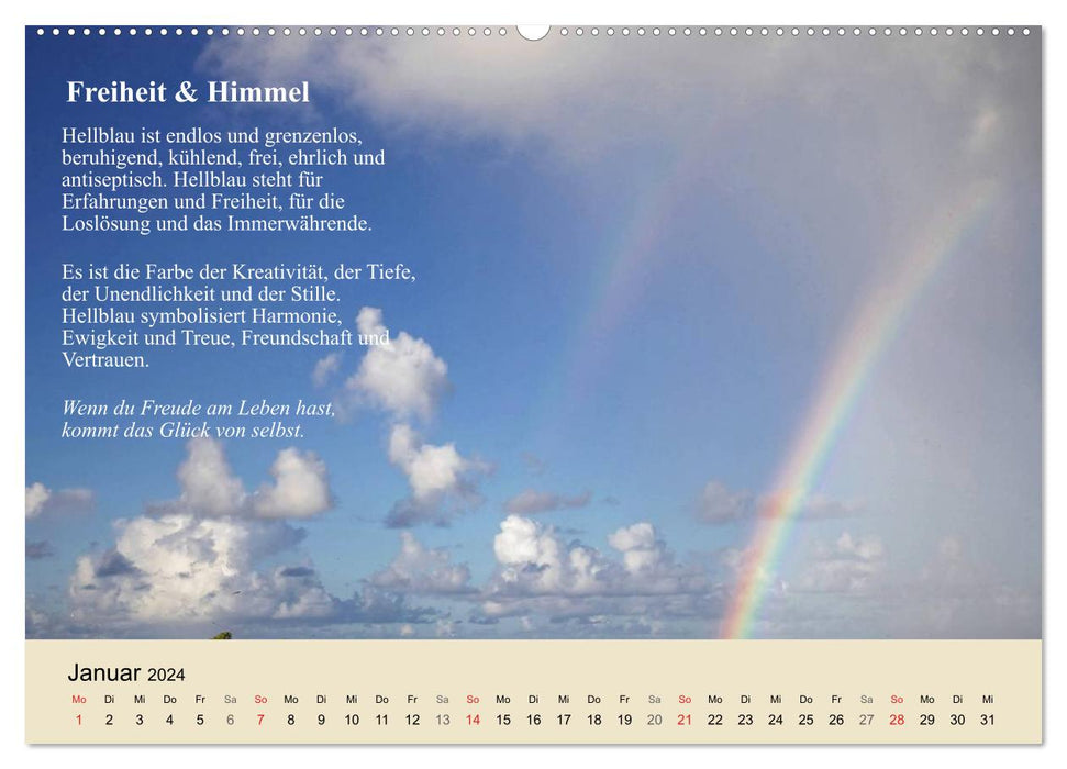 Die positive Kraft der Farben (CALVENDO Premium Wandkalender 2024)