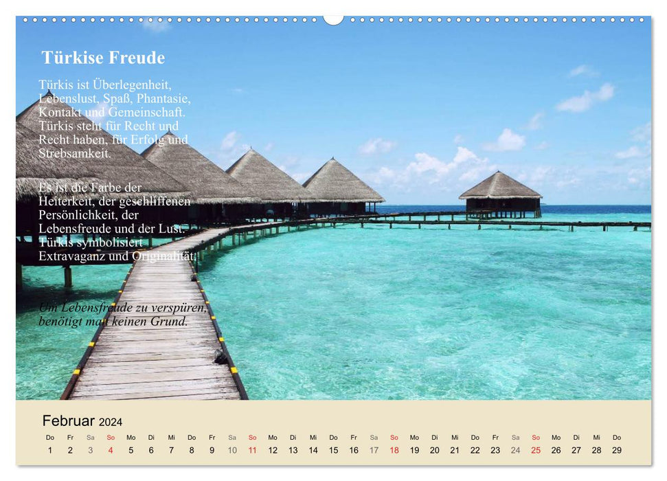 Le pouvoir positif des couleurs (Calendrier mural CALVENDO Premium 2024) 