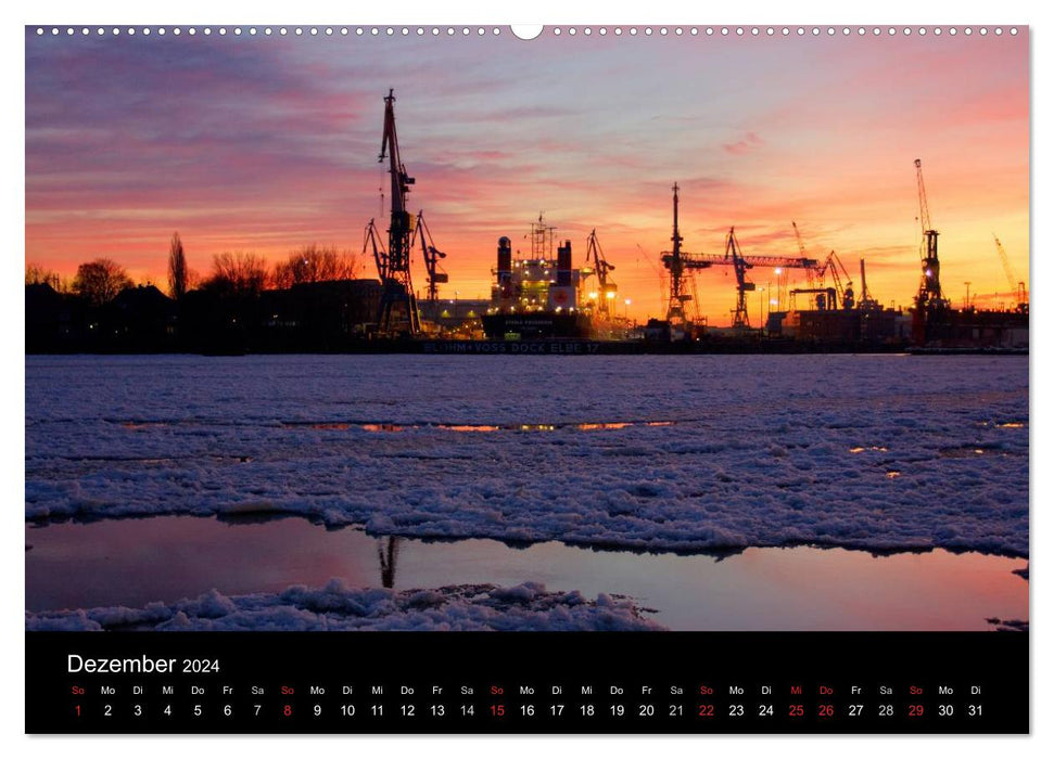 Hafen Hamburg (CALVENDO Premium Wandkalender 2024)