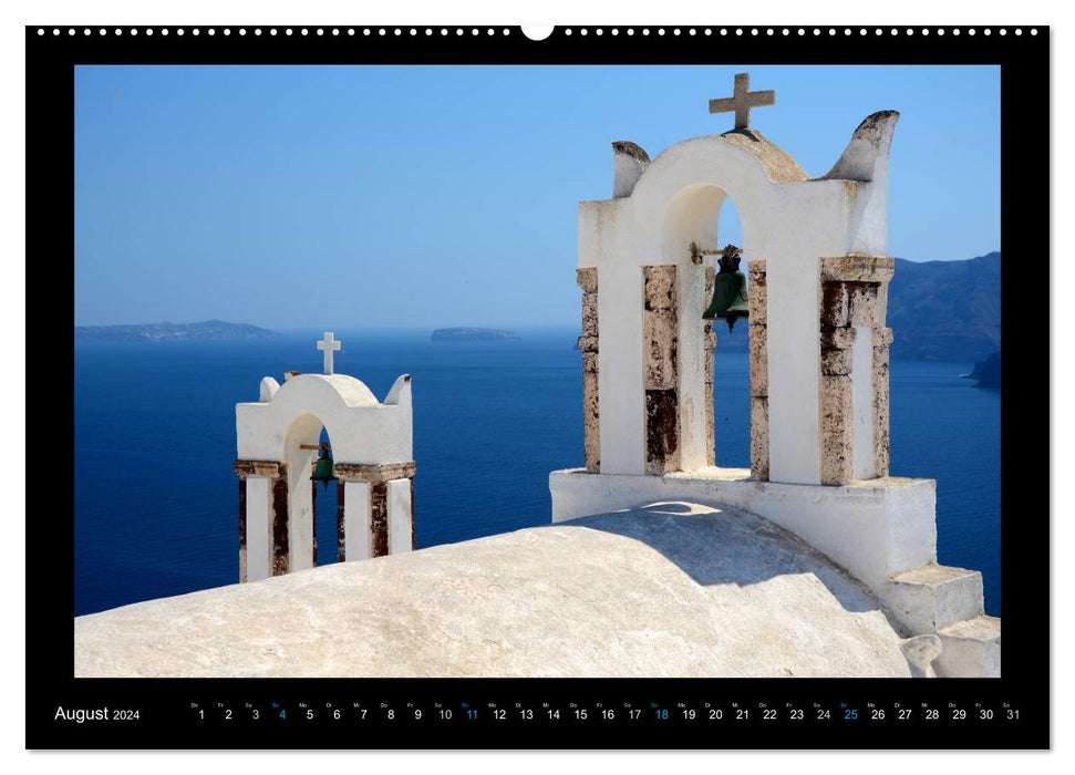 Santorin (Calendrier mural CALVENDO 2024) 