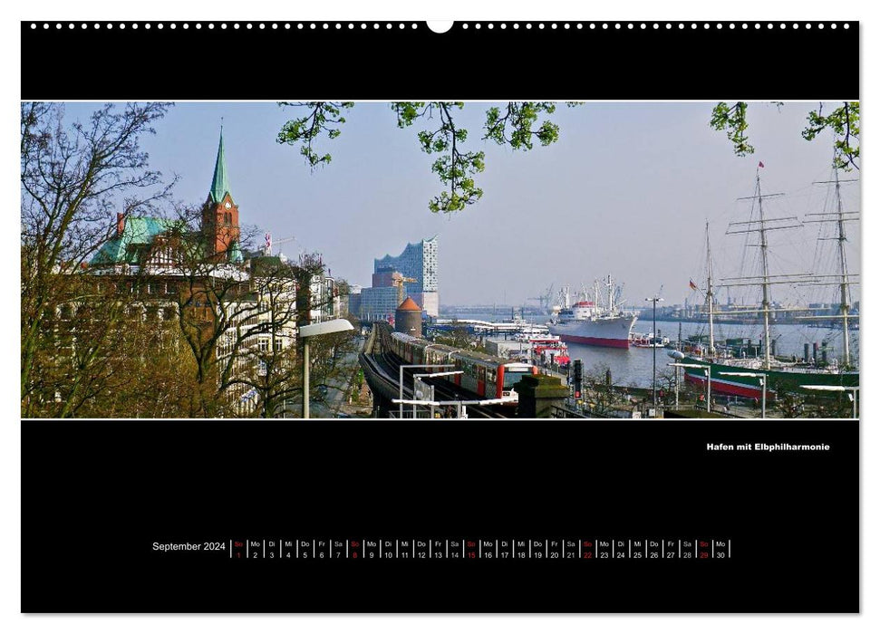 Panoramas de Hambourg 2024 (calendrier mural CALVENDO Premium 2024)