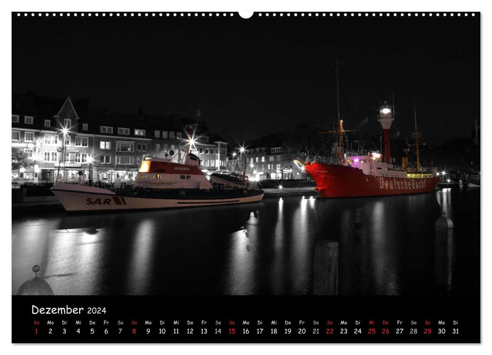 Emden - ville portuaire sur le Dollart (calendrier mural CALVENDO 2024) 