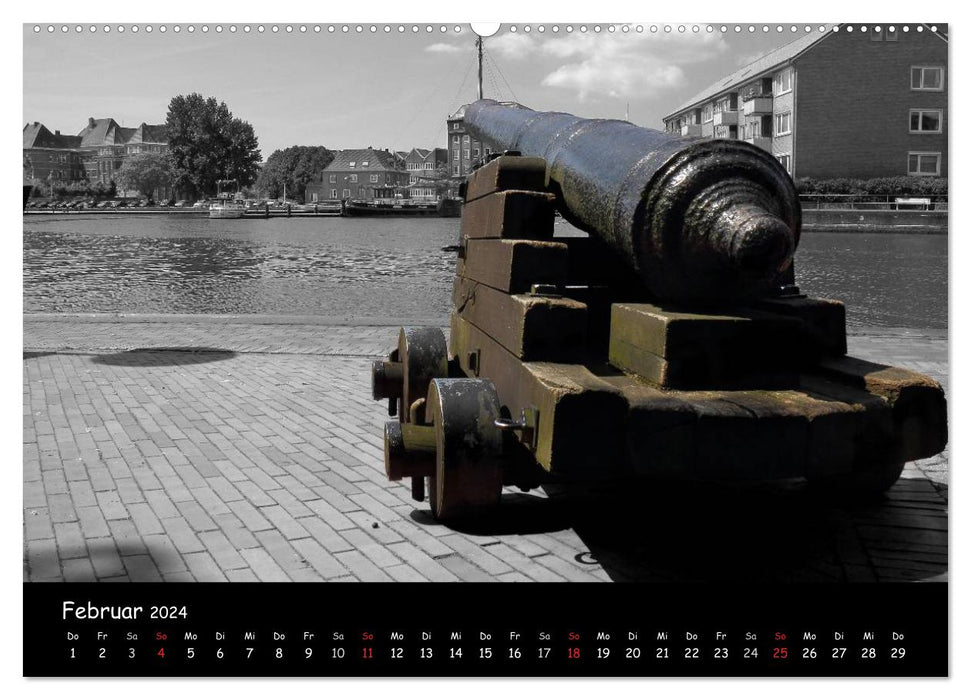 Emden - ville portuaire sur le Dollart (calendrier mural CALVENDO 2024) 