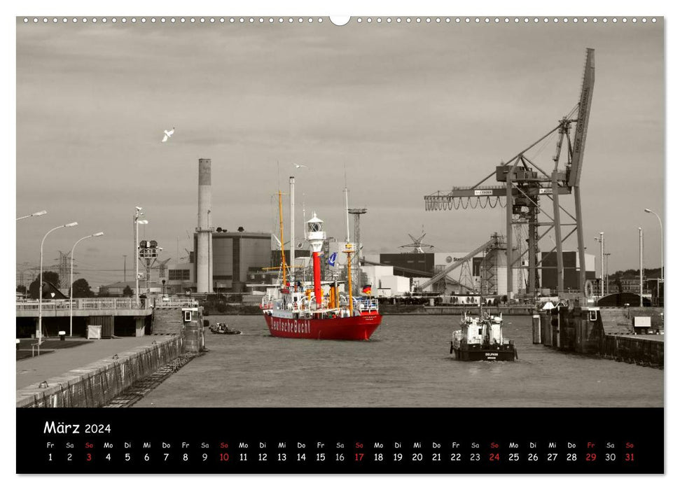 Emden - ville portuaire sur le Dollart (calendrier mural CALVENDO 2024) 