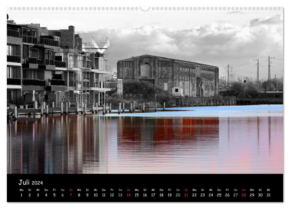 Emden - ville portuaire sur le Dollart (calendrier mural CALVENDO 2024) 