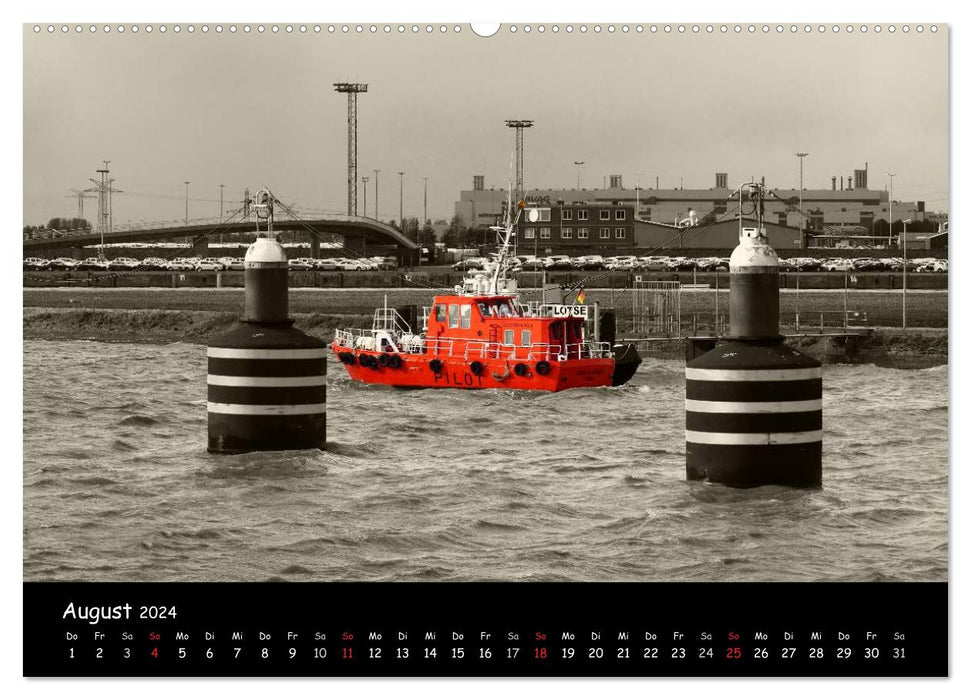 Emden - ville portuaire sur le Dollart (calendrier mural CALVENDO 2024) 