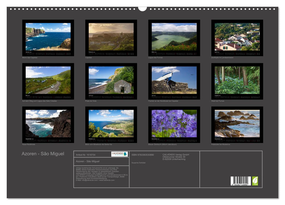 Azores - São Miguel (CALVENDO wall calendar 2024) 