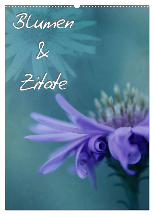 Blumen & Zitate (CALVENDO Wandkalender 2024)