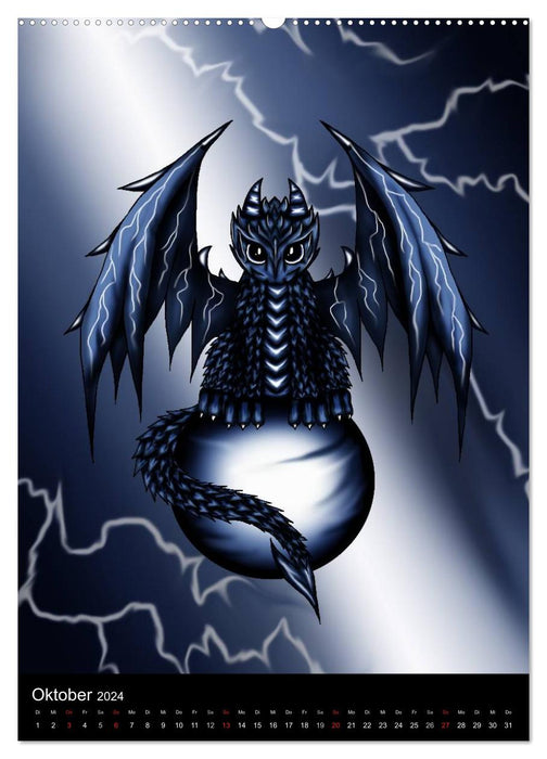 Dragons (Calendrier mural CALVENDO 2024) 