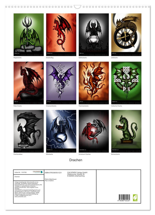 Dragons (CALVENDO wall calendar 2024) 