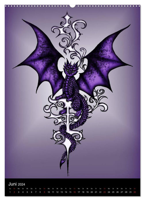 Dragons (Calendrier mural CALVENDO 2024) 