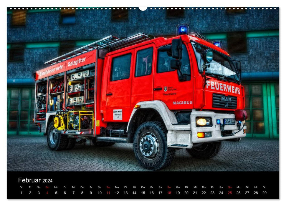Salzgitter Professional Fire Department (Calvendo Premium Calendrier mural 2024) 