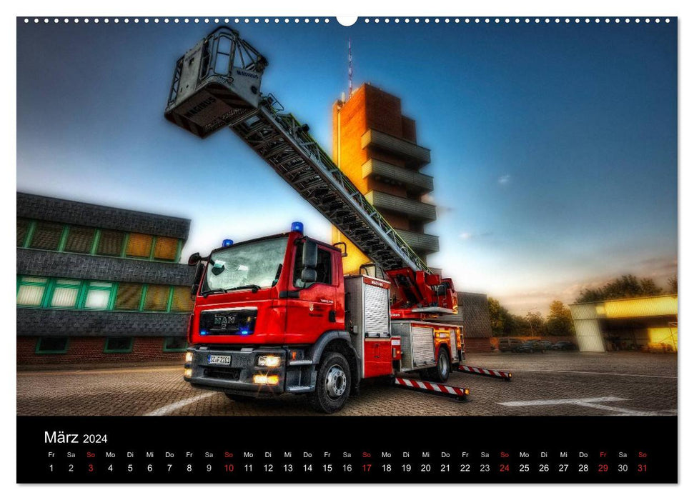 Salzgitter Professional Fire Department (CALVENDO Premium Wall Calendar 2024) 
