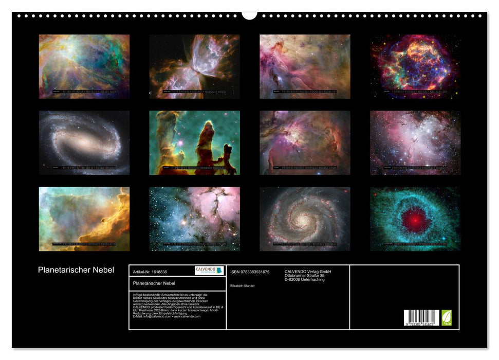 Planetary Nebula (CALVENDO Wall Calendar 2024) 