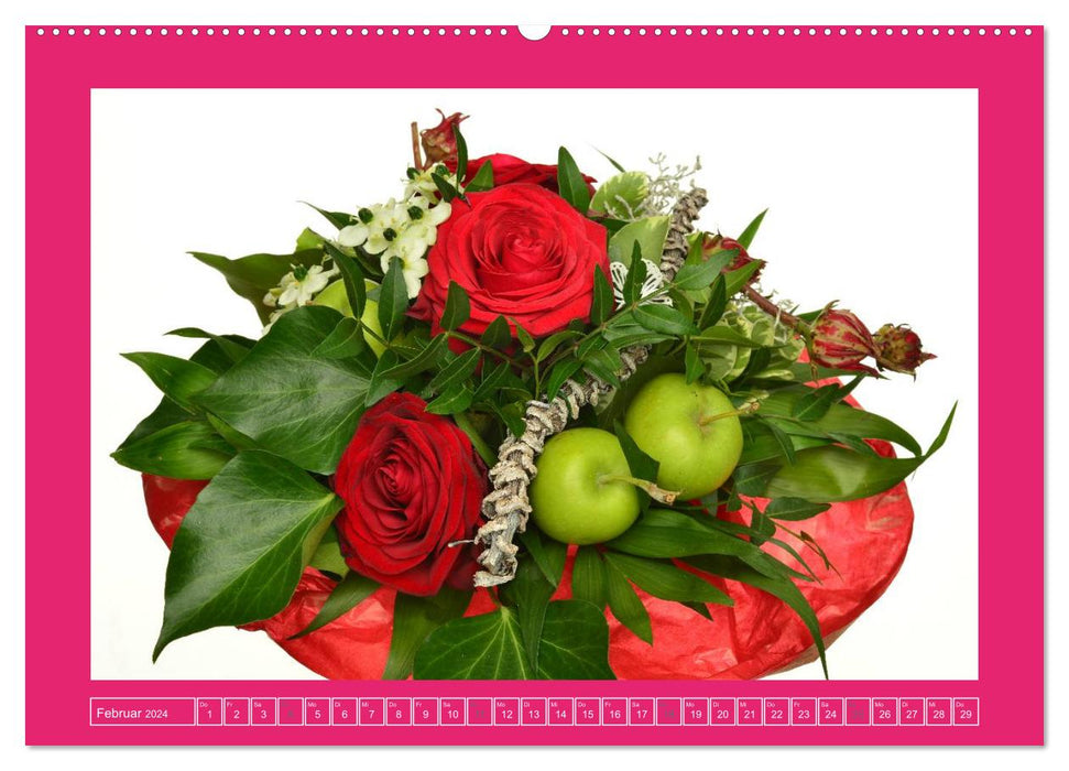Thank you for every month! - 12 bouquets of flowers (CALVENDO Premium Wall Calendar 2024) 