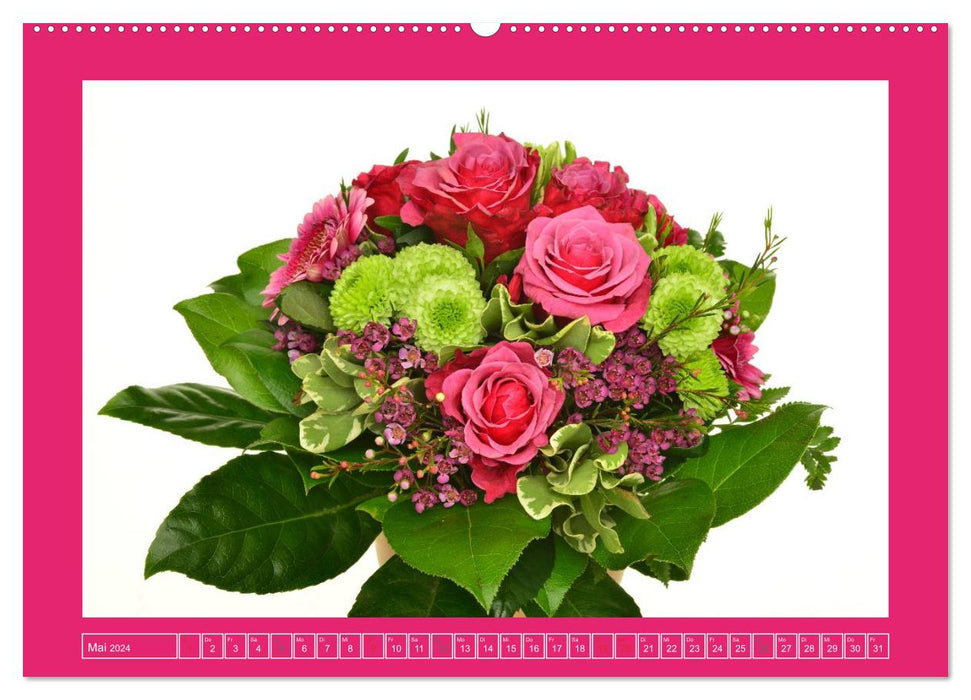 Für jeden Monat ein Dankeschön an Dich! - 12 Blumensträuße (CALVENDO Premium Wandkalender 2024)