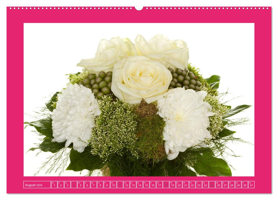 Merci pour chaque mois ! - 12 bouquets de fleurs (Calendrier mural CALVENDO Premium 2024) 