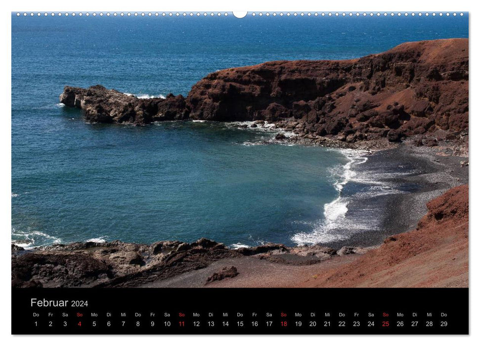 Sur la route à Lanzarote (Calendrier mural CALVENDO 2024) 