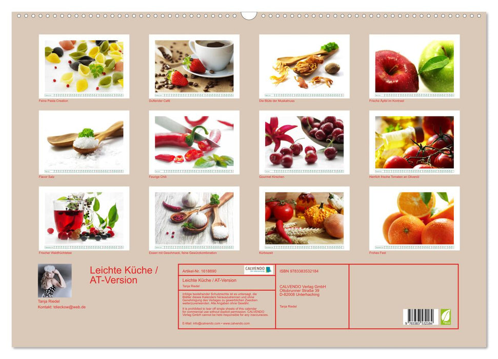 Leichte Küche / AT-Version (CALVENDO Wandkalender 2024)