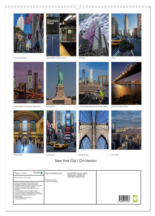 New York City / CH-Version (CALVENDO Wandkalender 2024)