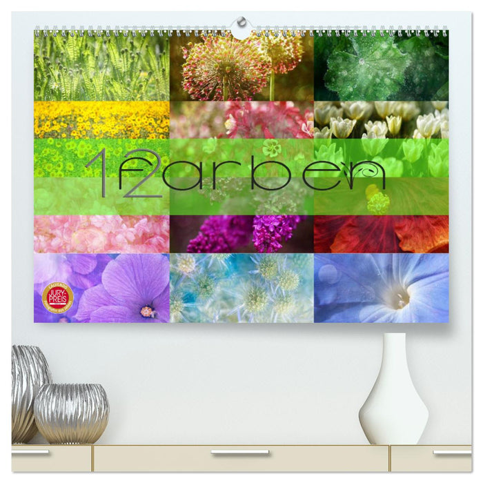 12 Farben (CALVENDO Premium Wandkalender 2024)