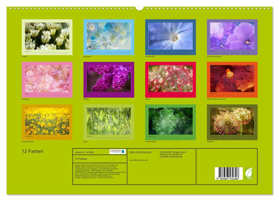 12 Farben (CALVENDO Premium Wandkalender 2024)