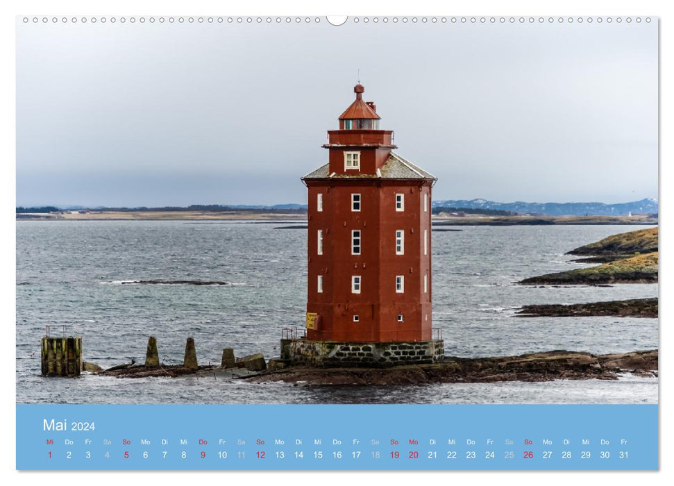 Leuchtfeuer der norwegischen Küste (CALVENDO Premium Wandkalender 2024)