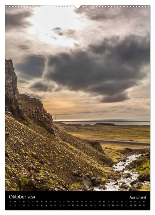 Islande - paysages façonnés par l'eau (Calendrier mural CALVENDO 2024) 