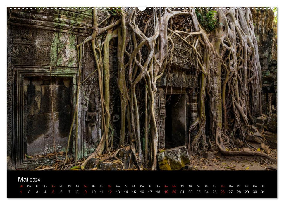 Cambodge : le royaume des merveilles (Calendrier mural CALVENDO 2024) 