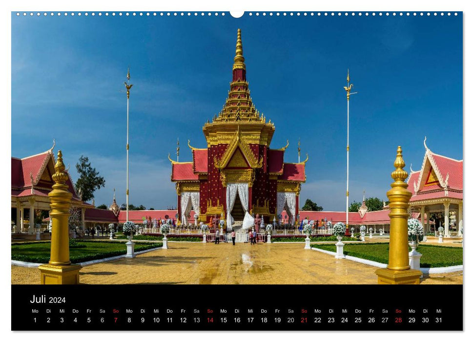 Cambodge : le royaume des merveilles (Calendrier mural CALVENDO 2024) 