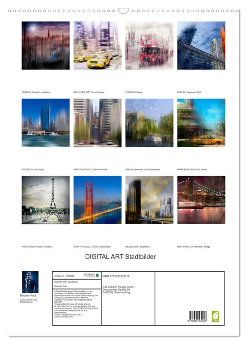 DIGITAL ART cityscapes (CALVENDO wall calendar 2024) 