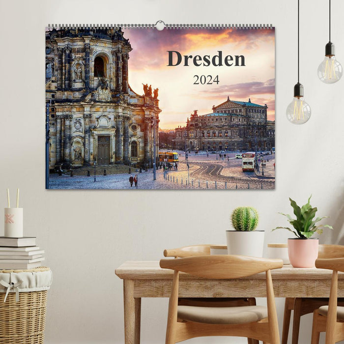 Dresden 2024 / Birthday Calendar (CALVENDO Wall Calendar 2024) 