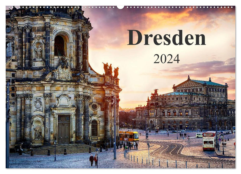 Dresden 2024 / Birthday Calendar (CALVENDO Wall Calendar 2024) 