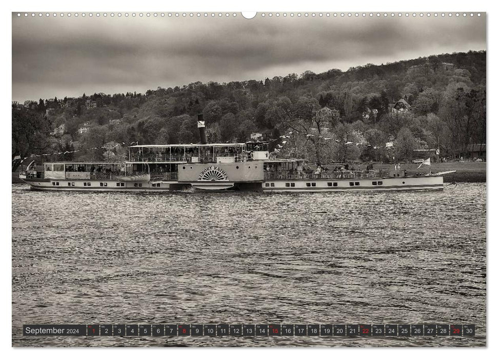 Paddle steamer of the Saxon steamship (CALVENDO wall calendar 2024) 