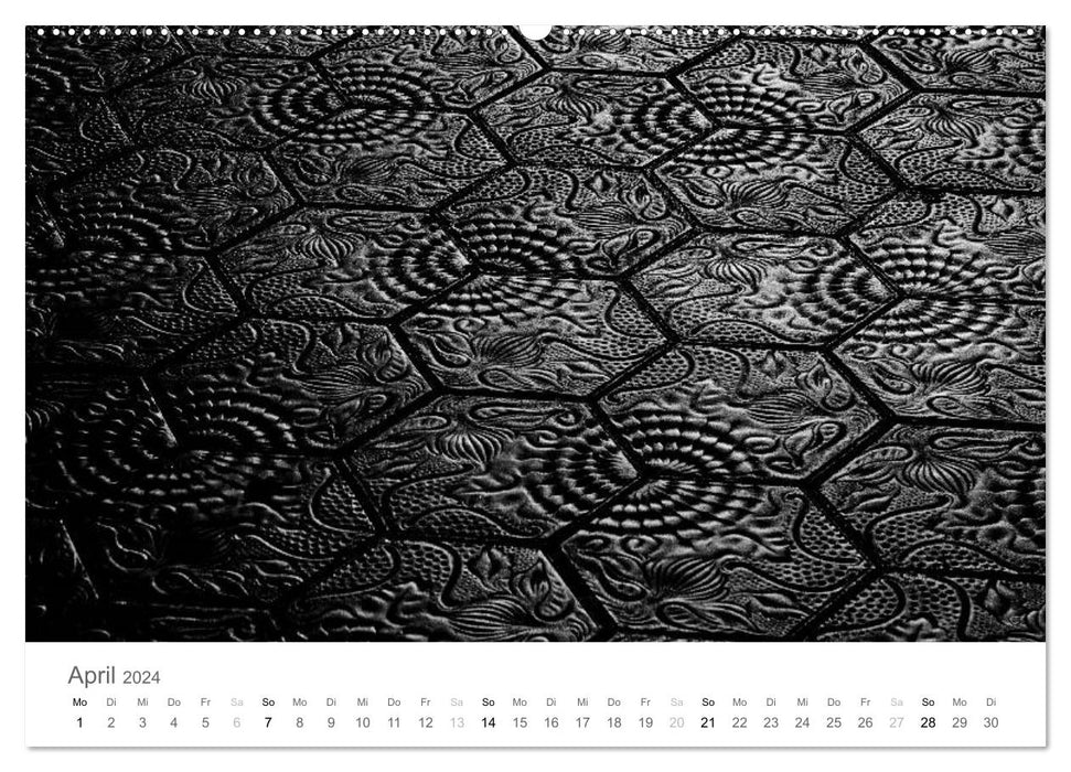 BARCELONA [black/white] (CALVENDO Wandkalender 2024)