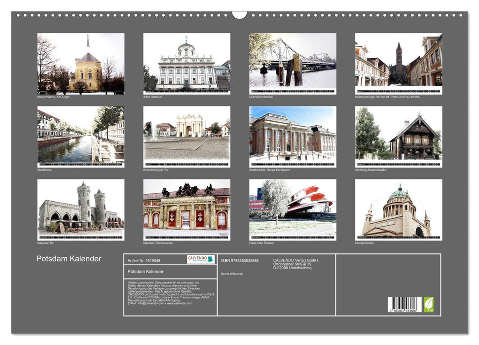 Potsdam calendar (CALVENDO wall calendar 2024) 