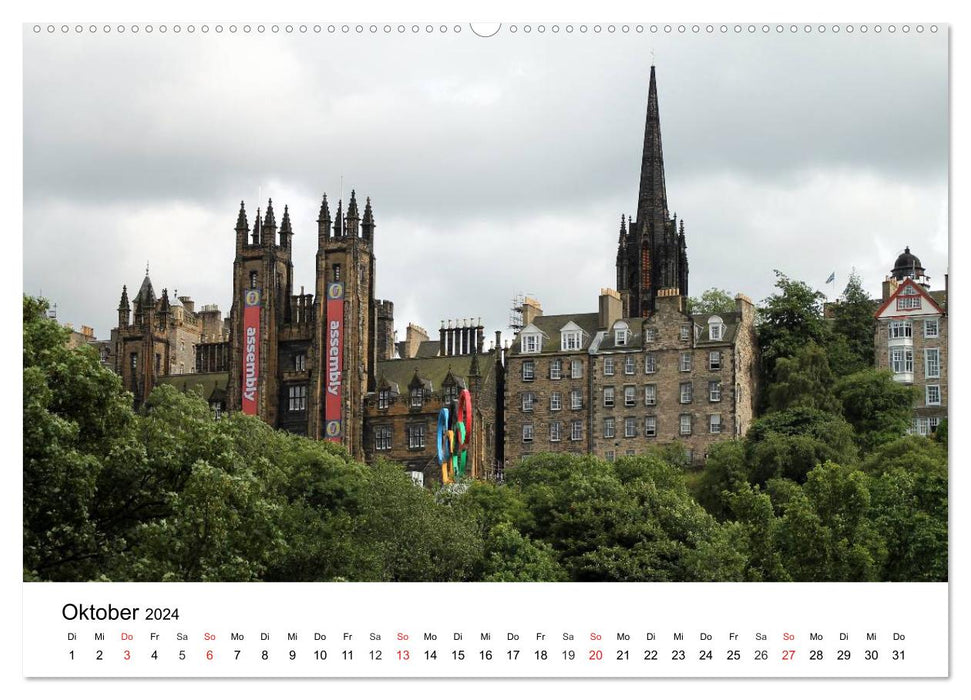 Scotland's capital Edinburgh (CALVENDO Premium Wall Calendar 2024) 