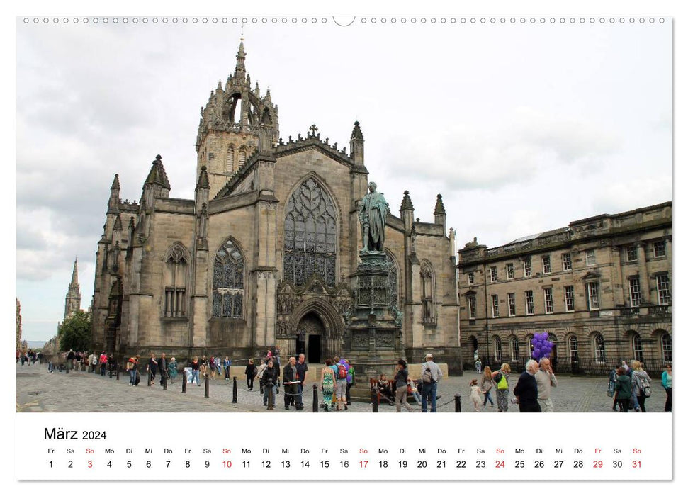 Scotland's capital Edinburgh (CALVENDO Premium Wall Calendar 2024) 